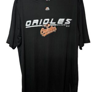 Baltimore Orioles Synthetic Aggressive Performance Short Sleeve T Shirt Large